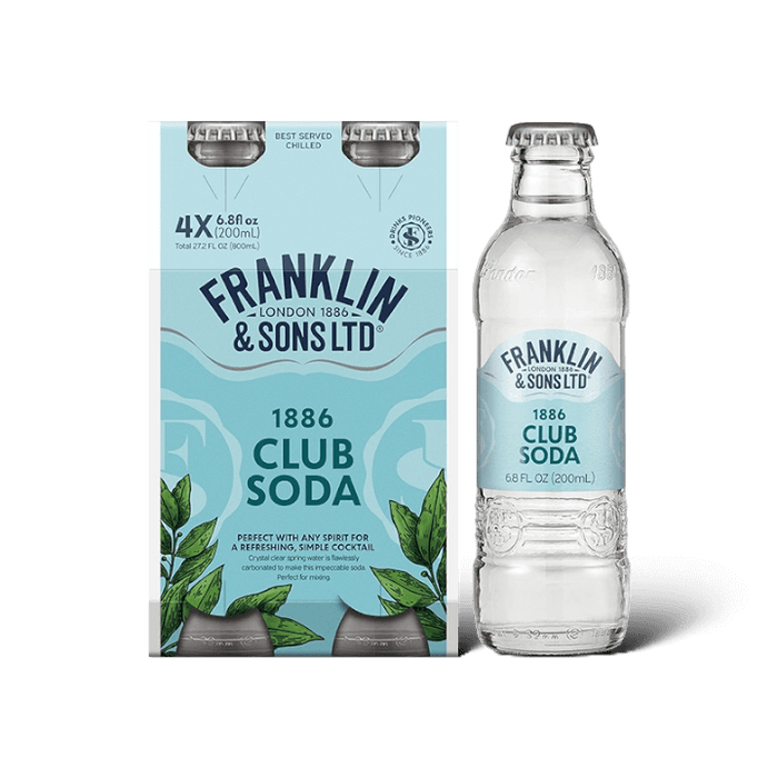 Franklin & Sons Club Soda Water Non-Alcoholic Mixer - 4Pack - ProofNoMore