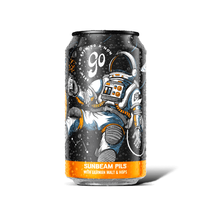 Go-Brewing Suspended in a Sunbeam Non-Alcoholic Pils Can