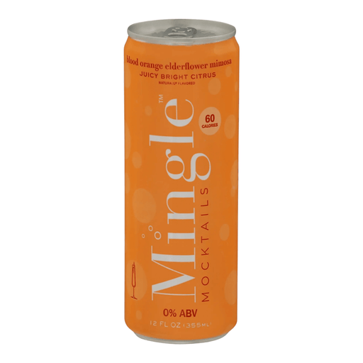 Mingle Mocktails Non-Alcoholic Blood Orange and Elderflower Mimosa