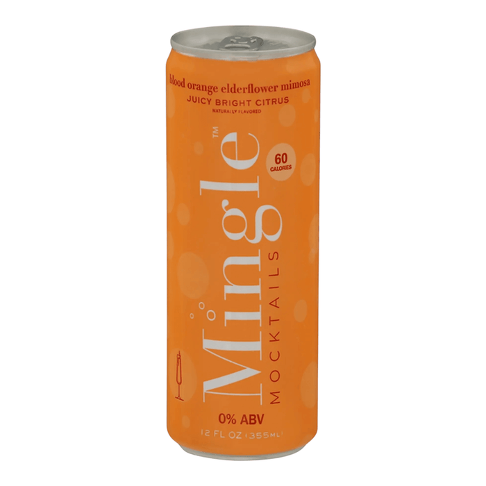 Mingle Mocktails Non-Alcoholic Blood Orange and Elderflower Mimosa