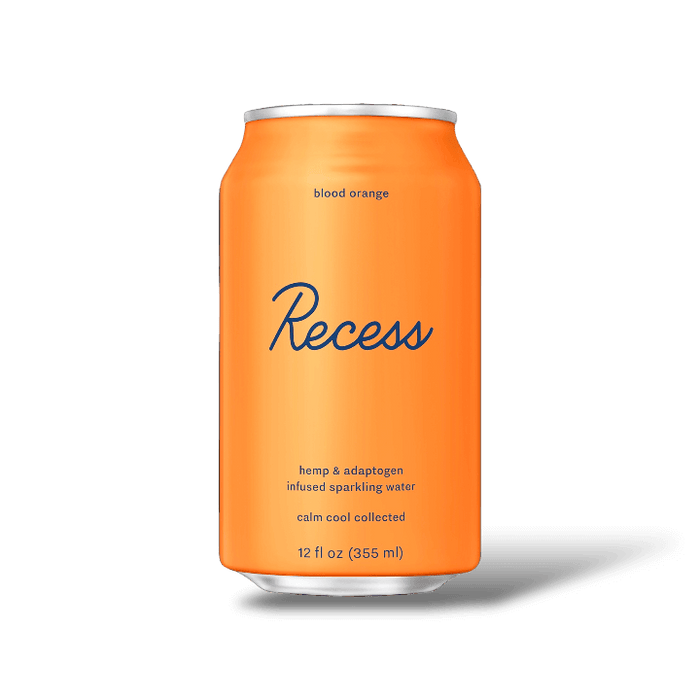 Recess Blood Orange Hemp and Adaptogen infused sparkling water