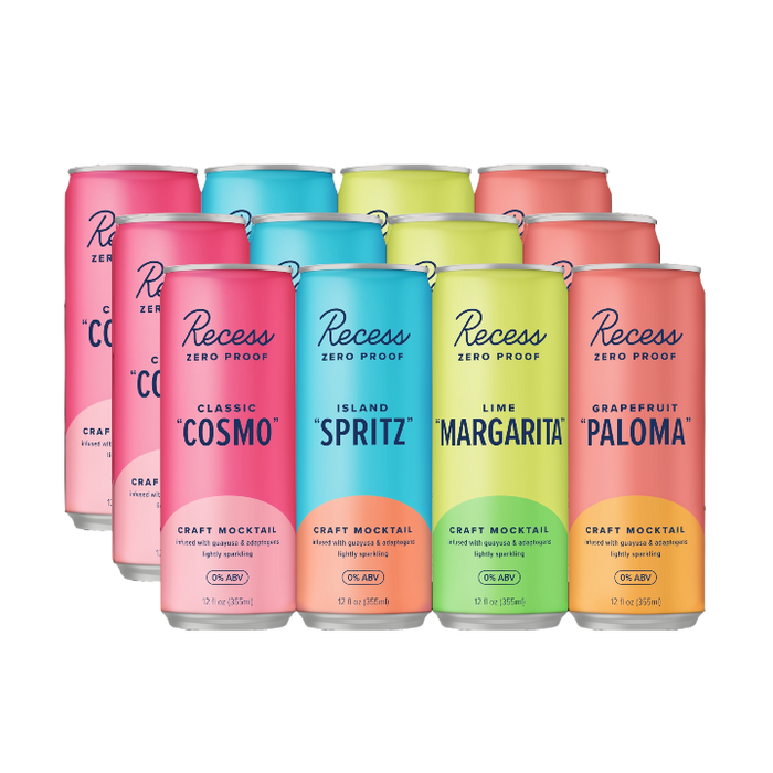 Recess Zero Proof - Craft Mocktail - Variety Pack - 12 x