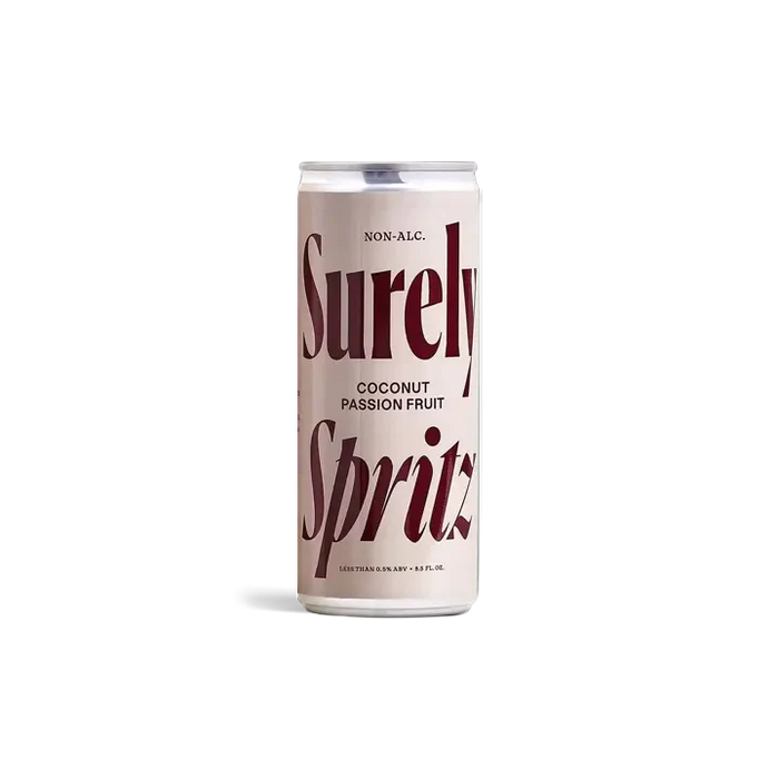 Surely Coconut Passion Fruit Non-Alcoholic Spritz – 8.5oz Can - ProofNoMore