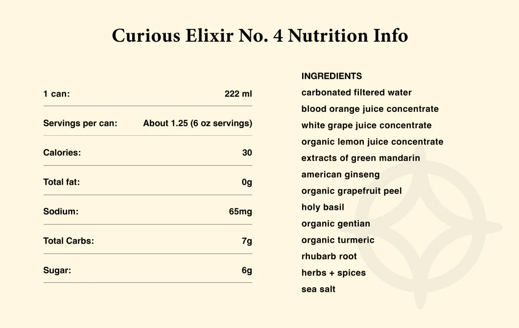 CURIOUS Elixir No. 4 - Non-Alcoholic Blood Orange Spritz