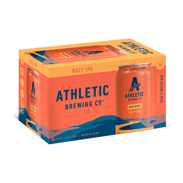 Athletic Brewing Free Wave Non-Alcoholic Beer -6 Pack 12oz - ProofNoMore