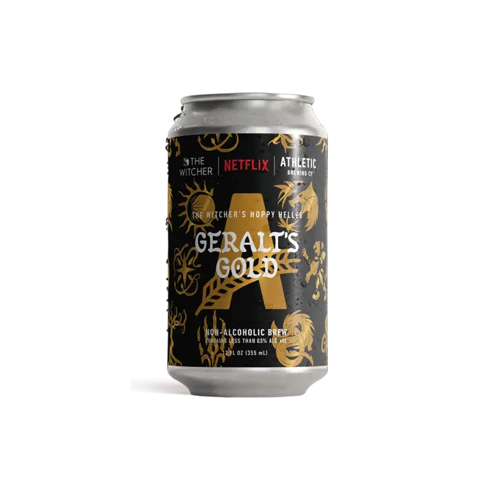 Athletic Brewing – Geralt’s Gold Hoppy Non-Alcoholic Helles  - 12oz - ProofNoMore