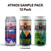 ATMOS Brewing Non-Alcoholic Beer Sample Pack. Enjoy 4 cans each of their WAYFARER, ALTURAS and KORA.