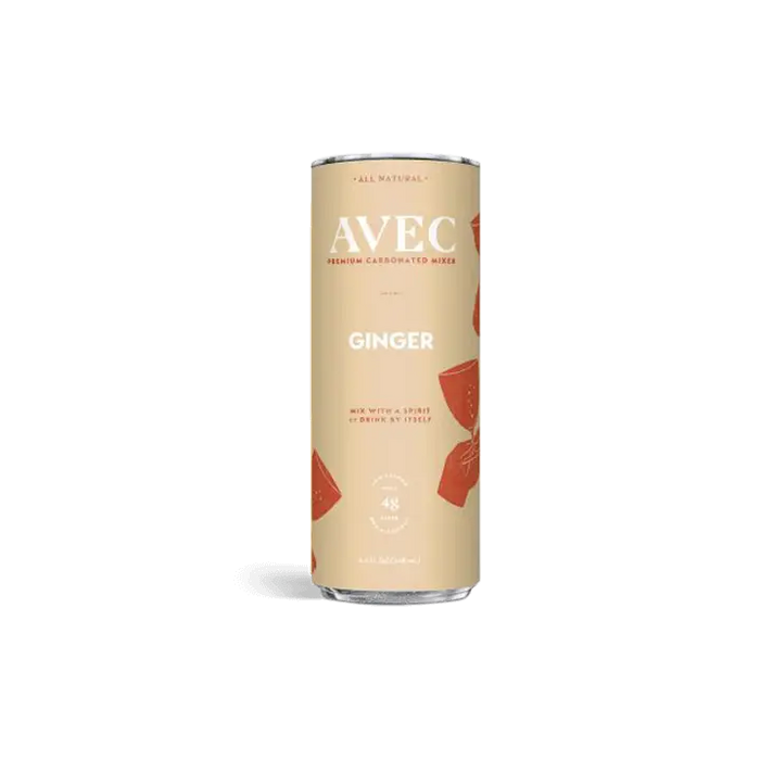 AVEC GINGER - Premium Carbonated Mixer - Non-Alcoholic Beverage - 8.45oz - ProofNoMore