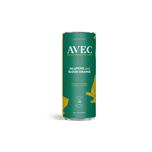 AVEC JALAPENO & BLOOD ORANGE - Premium Carbonated Mixer  Non-Alcoholic Beverage - 8.45oz - ProofNoMore