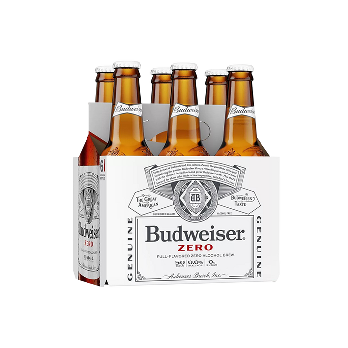 Budweiser Zero – Alcohol-Free Lager-Style Brew  – 12oz Bottle - ProofNoMore