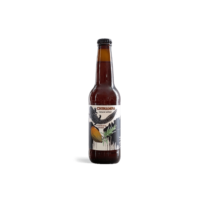 CHINAMPA – Mexican Herbal Non-Alcoholic Rosemary Cacao Sparkling Seltzer – 12oz