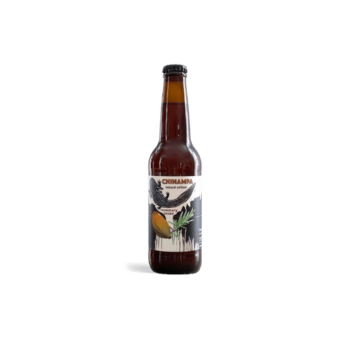 CHINAMPA – Mexican Herbal Non-Alcoholic Rosemary Cacao Sparkling Seltzer – 12oz