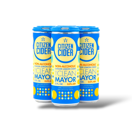 CITIZEN CIDER - CLEAN MAYOR Alcohol Free Ginger & Lemon Cider - 12oz