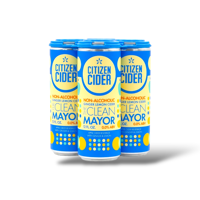 CITIZEN CIDER - CLEAN MAYOR Alcohol Free Ginger & Lemon Cider - 12oz