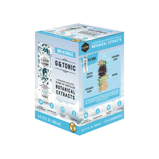 Clever G and Tonic - Non-Alcoholic Craft Mocktail - 12oz Cans - ProofNoMore