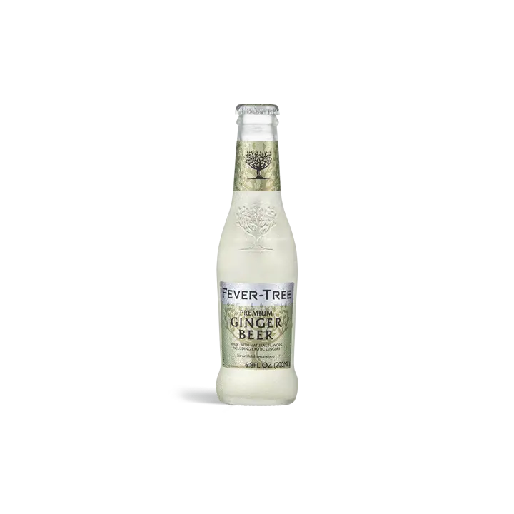 Fever Tree Ginger Beer Non-Alcoholic Mixer - 0.0% ABV - 6.8oz / 200ml - ProofNoMore