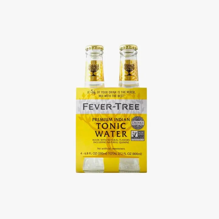 Fever Tree Premium Indian Tonic Water Non-Alcoholic Mixer - 0.0% ABV - 6.8oz / 200ml - ProofNoMore