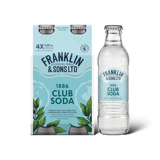 Franklin & Sons Club Soda Water Non-Alcoholic Mixer - 4Pack - ProofNoMore