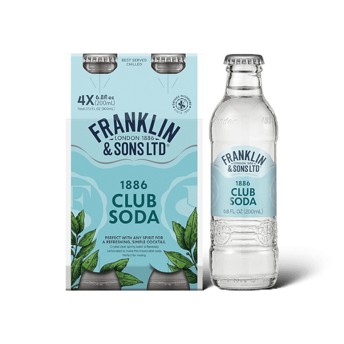 Franklin & Sons Club Soda Water Non-Alcoholic Mixer - 4Pack - ProofNoMore