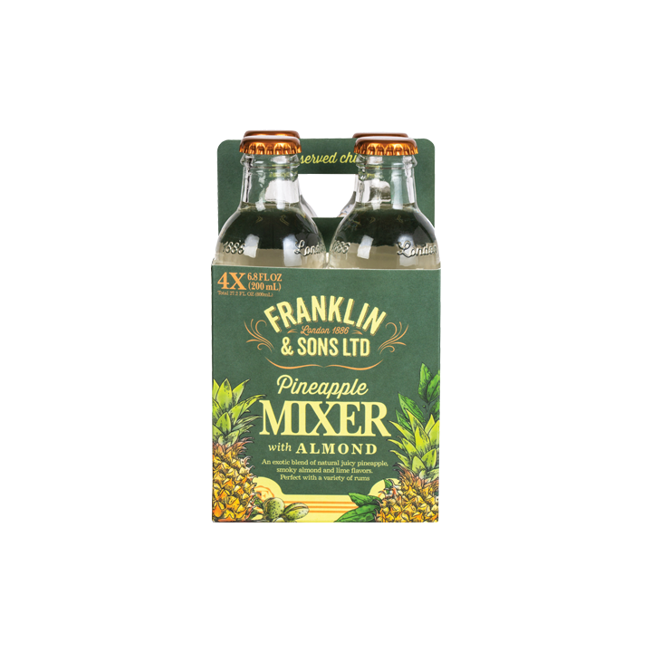 Franklin & Sons Pineapple Mixer with Almond Non-Alcoholic Beverage - 6.76oz - ProofNoMore