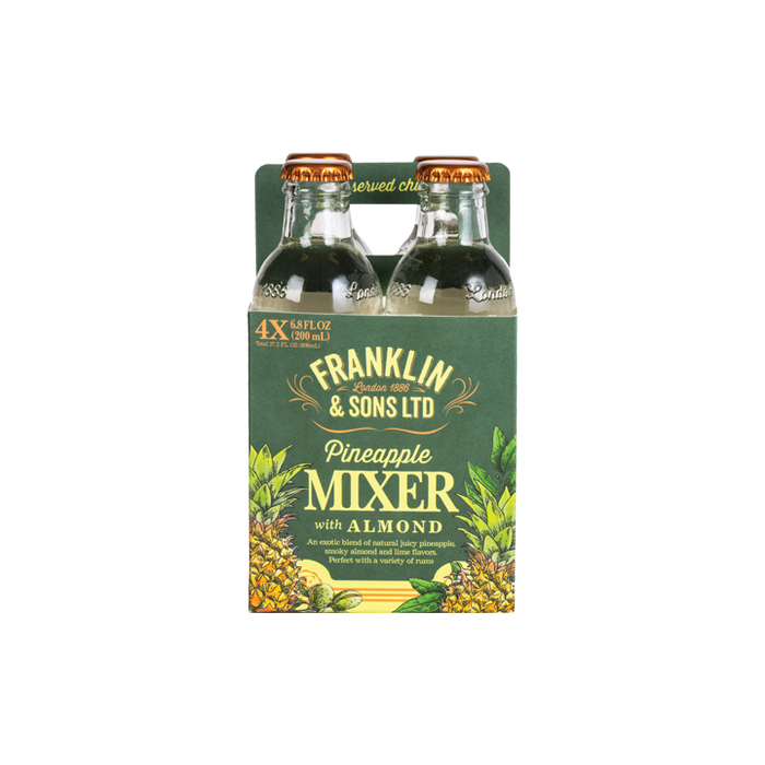 Franklin & Sons Pineapple Mixer with Almond Non-Alcoholic Beverage - 6.76oz - ProofNoMore