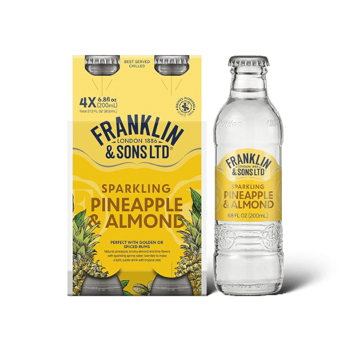 Franklin and Sons Pink Pineapple and Almond Mixer - 4pack- Proofnomore