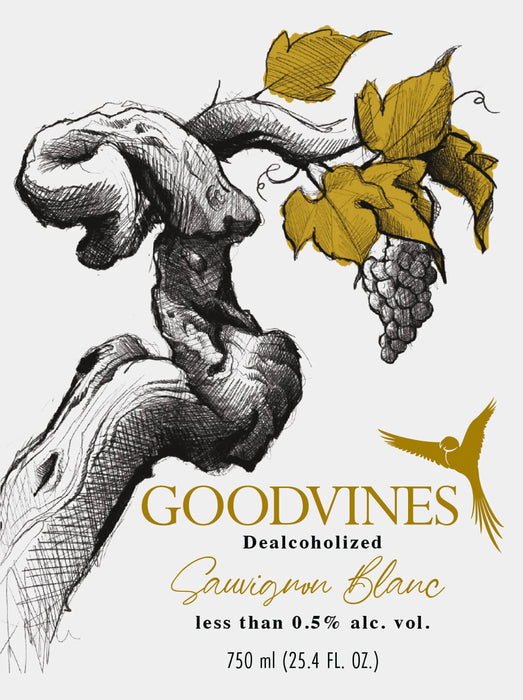 Good Vines Non-Alcoholic Sauvignon Blanc Front Label