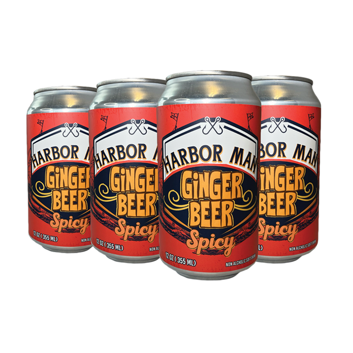 Harbor Man Spicy Ginger Beer - Crafted in NY - Perfect Mixer, not just for the boating enthusiast. 6-Pack