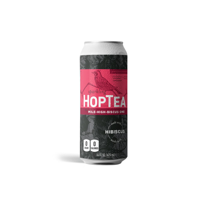 Hoplark Teas 0.0 THE MILE-HIGH-BISCUS ONE Non-Alcoholic Sparkling Tea - 0.0% ABV – 16oz - ProofNoMore