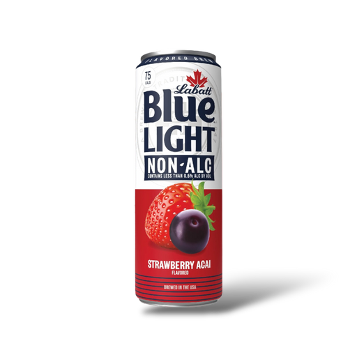 LABATT Blue Light – Non-Alc Strawberry & Acai Brew – 12oz