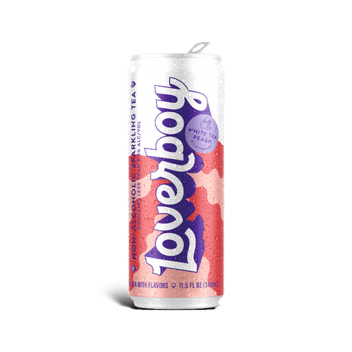 Loverboy Non-Alc White Peach Sparkling Iced Tea