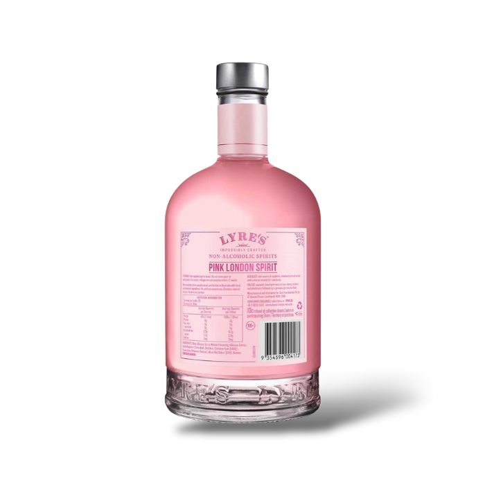 Lyres PINK LONDON SPIRIT - Zero Proof Pink Gin Alternative - 23.7oz back