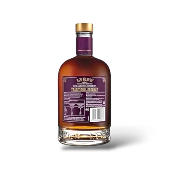 Lyres TRADITIONAL RESERVE - Zero Proof Whiskey Alternative - 23.7oz back