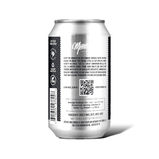 Momentum Brewery Non-Alcoholic Black IPA (Back)