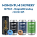 Momentum Brewery Original Branding Non-Alcoholic Beer Variety 12-Pack