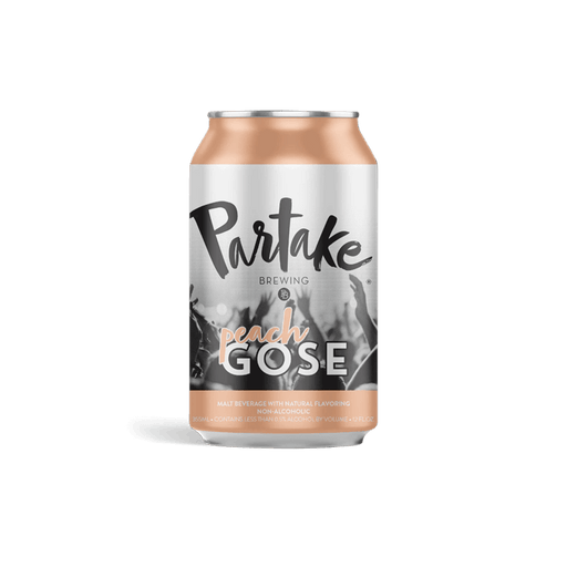 Partake PEACH GOSE - Non-Alcoholic Craft Beer - 12oz - ProofNoMore