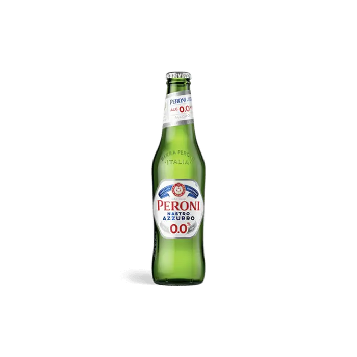 Introducing the brand-new alcohol-free beer, Peroni Nastro Azzurro 0.0%. Brewed in Italy, with the same passion and flair as the famous Peroni Lager that was established in 1864.