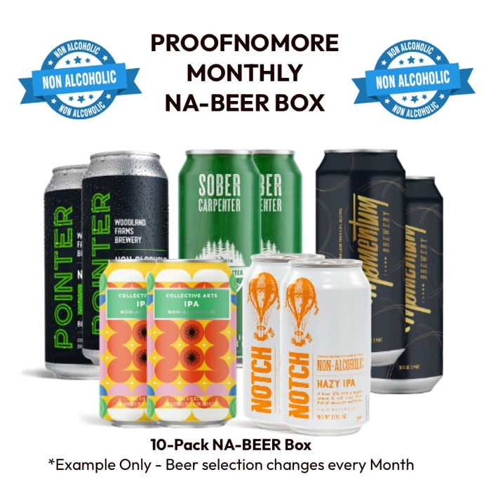 ProofNoMore Monthly NA-Beer Box - 10 NA-Brews per box