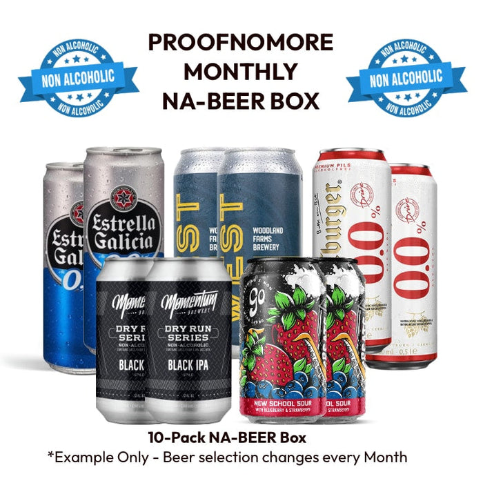 ProofNoMore Monthly NA-Beer Box - 10 NA-Brews per box