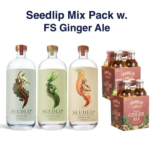 Seedlip Non-Alcoholic Spirit Variety-Pack w. Frankling & Son's Ginger Ale - ProofNoMore