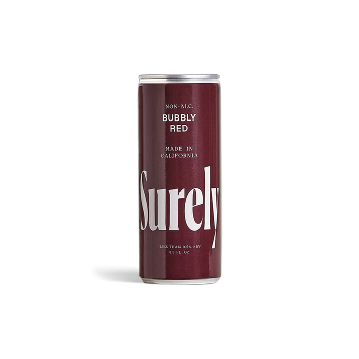 Surely Non-Alcoholic Bubbly Red – 8.5oz Can - ProofNoMore