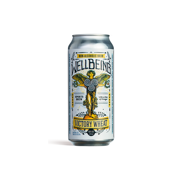 Wellbeing Victory Citrus Wheat - Non-Alcoholic Wheat Ale - 16oz Can - ProofNoMore