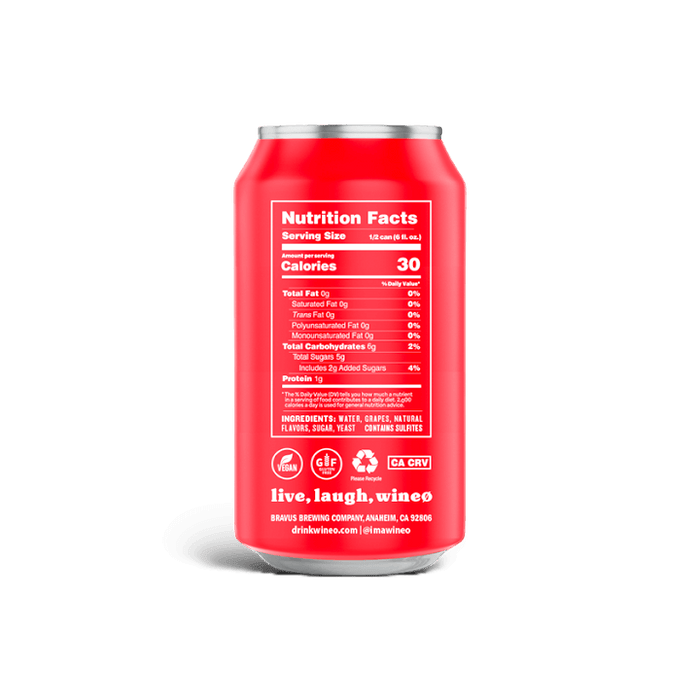 Wine0 Non-Alcoholic Sparkling Rosé - Back Can