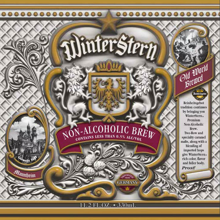 WOLTERS - WinterStern -  Non-Alcoholic Dark Brew from Germany Label